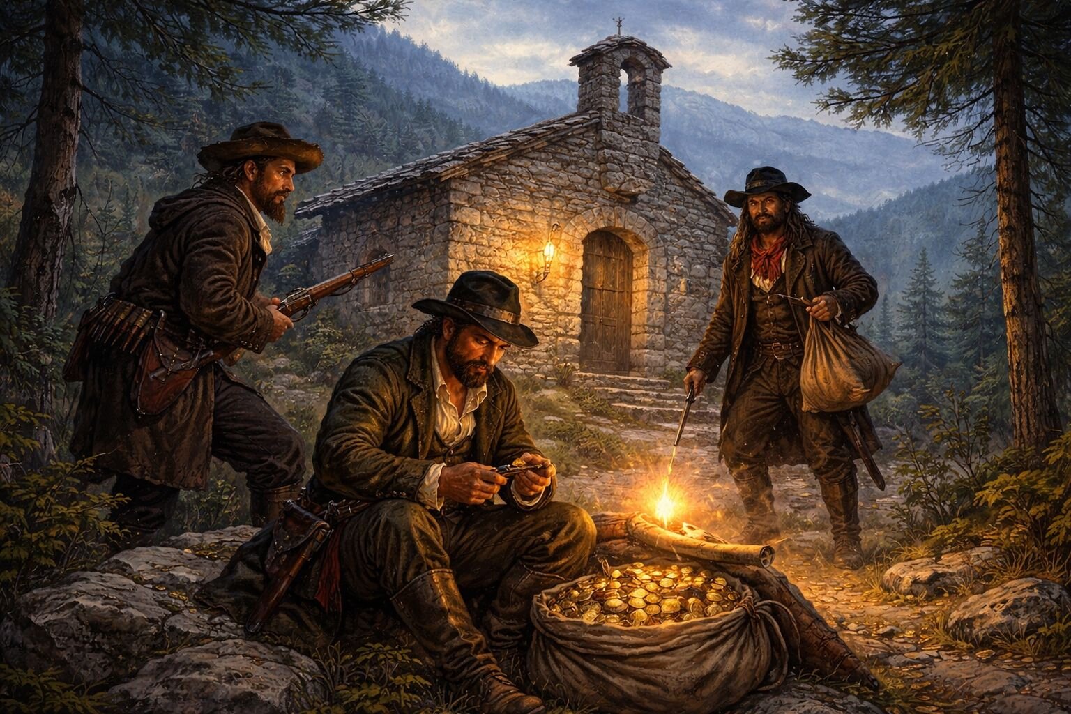 La leggenda abruzzese dei briganti di Fano Adriano | © Immagine generata da IA