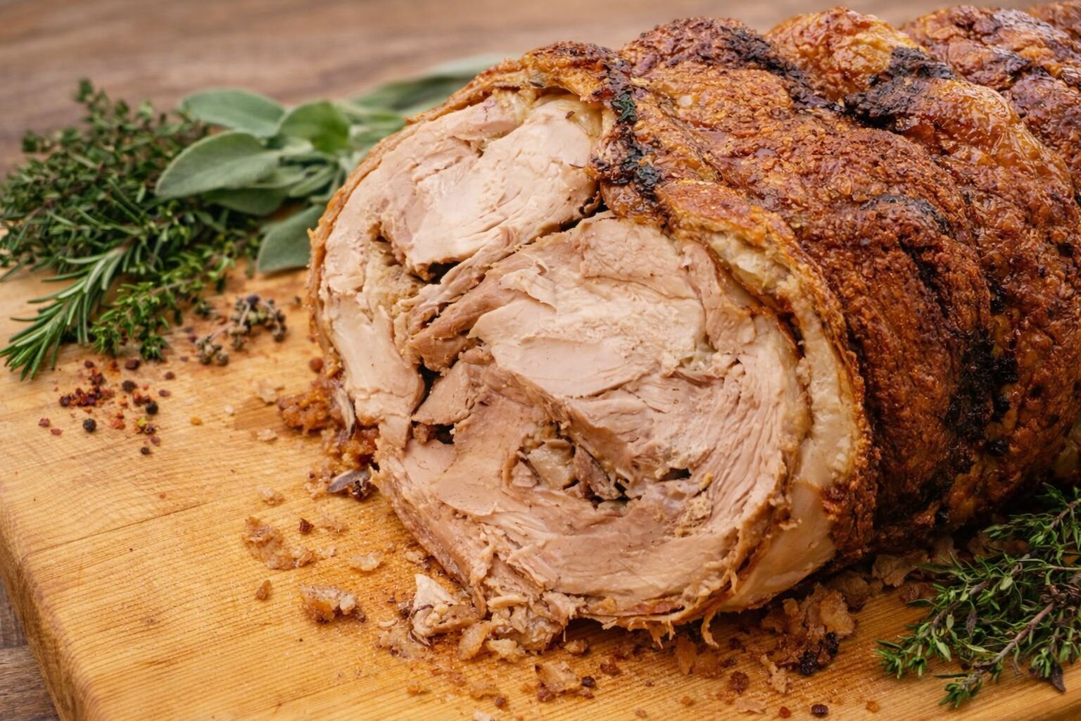 Prodotto tipico di Colledara: la porchetta | © Generato da IA