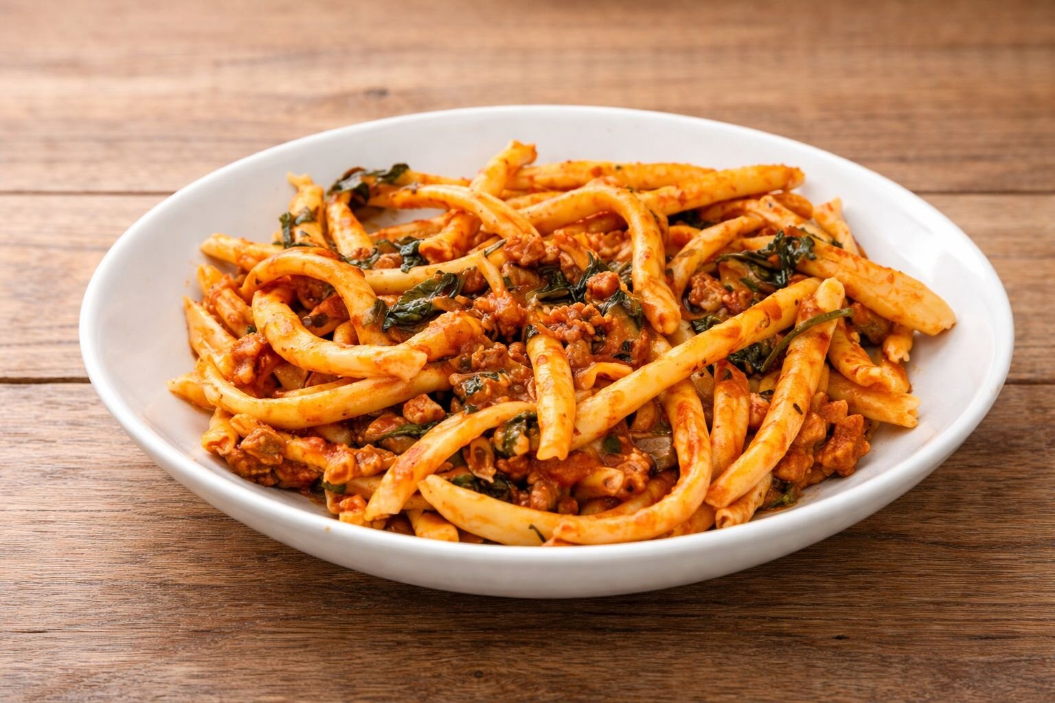 Piatto tipico abruzzese: maccheroni con le ceppe | © Generato da IA