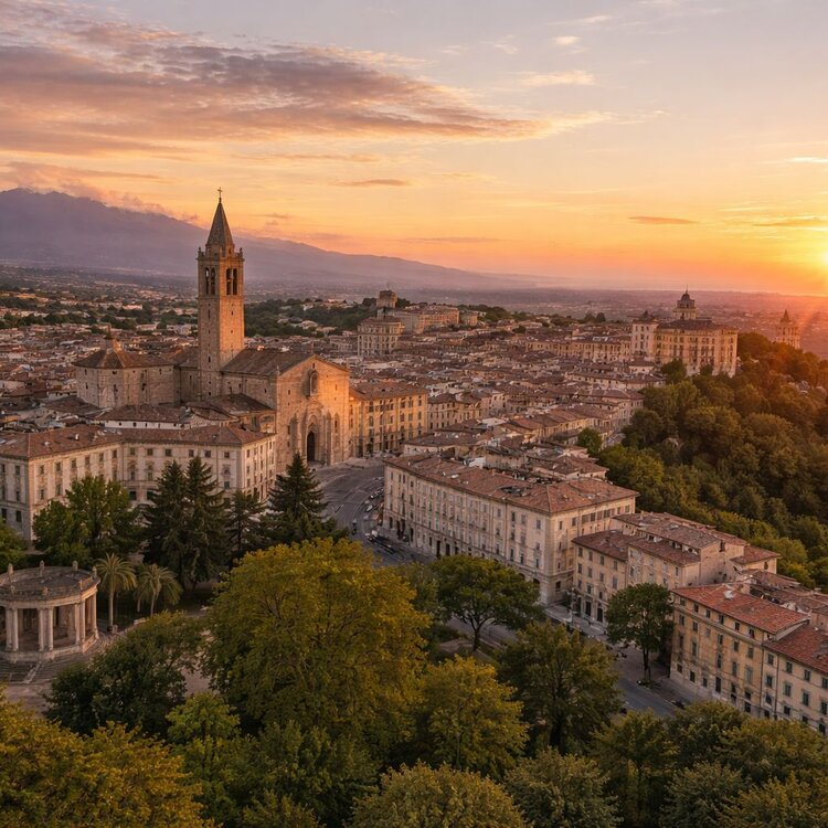 Vista panoramica della città di Chieti in Abruzzo | © Generata con IA